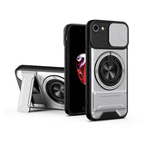 Lens Sliding Window Multifunctional Magnetic Shockproof Phone Case, For iPhone XS Max, For iPhone 7 Plus, For iPhone 7