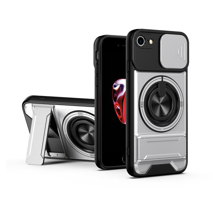 Lens Sliding Window Multifunctional Magnetic Shockproof Phone Case, For iPhone XS Max, For iPhone 7 Plus, For iPhone 7