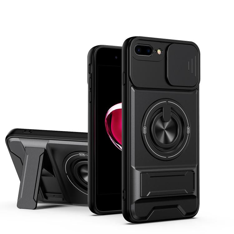 Lens Sliding Window Multifunctional Magnetic Shockproof Phone Case, For iPhone XS Max, For iPhone 7 Plus, For iPhone 7