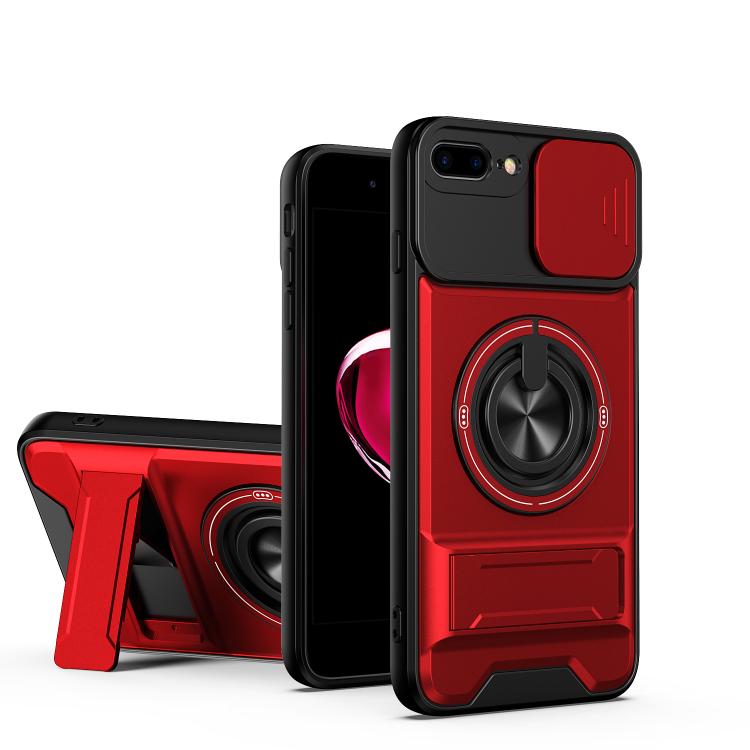 Lens Sliding Window Multifunctional Magnetic Shockproof Phone Case, For iPhone XS Max, For iPhone 7 Plus, For iPhone 7