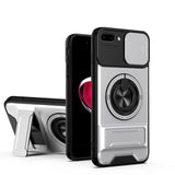 Lens Sliding Window Multifunctional Magnetic Shockproof Phone Case, For iPhone XS Max, For iPhone 7 Plus, For iPhone 7