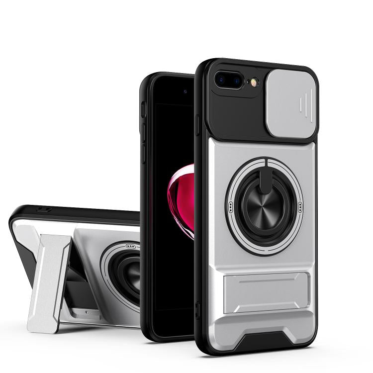 Lens Sliding Window Multifunctional Magnetic Shockproof Phone Case, For iPhone XS Max, For iPhone 7 Plus, For iPhone 7
