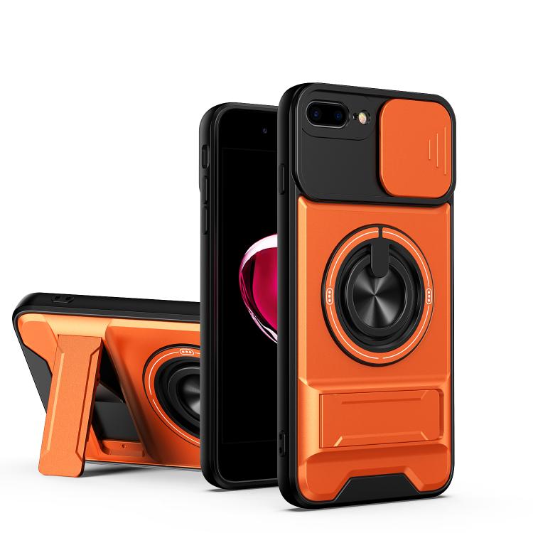 Lens Sliding Window Multifunctional Magnetic Shockproof Phone Case, For iPhone XS Max, For iPhone 7 Plus, For iPhone 7