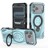 Star Ring Metallic Pivot Bracket Magnetic Phone Case, For iPhone 17 Pro Max, For iPhone 17 Pro, For iPhone 17, For iPhone Air, For iPhone 16 Pro Max, For iPhone 16 Pro, For iPhone 16