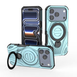 Star Ring Metallic Pivot Bracket Magnetic Phone Case, For iPhone 17 Pro Max, For iPhone 17 Pro, For iPhone 17, For iPhone Air, For iPhone 16 Pro Max, For iPhone 16 Pro, For iPhone 16