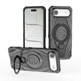 Star Ring Metallic Pivot Bracket Magnetic Phone Case, For iPhone 17 Pro Max, For iPhone 17 Pro, For iPhone 17, For iPhone Air, For iPhone 16 Pro Max, For iPhone 16 Pro, For iPhone 16