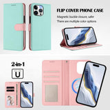 Detachable Litchi Texture Magnetic Side-Patch Vegan Leather Phone Case, For iPhone 15 Pro Max, For iPhone 15 Pro, For iPhone 15 Plus, For iPhone 15, For iPhone 14 Plus, For iPhone 14, For iPhone 14 Pro, For iPhone 14 Pro Max