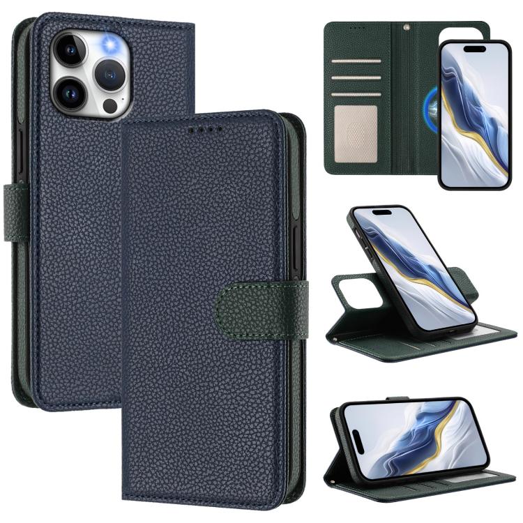 Detachable Litchi Texture Magnetic Side-Patch Vegan Leather Phone Case, For iPhone 13 Pro Max, For iPhone 13 Pro, For iPhone 13, For iPhone 12 / 12 Pro, For iPhone 12 Pro Max, For iPhone 11 Pro Max, For iPhone 11, For iPhone 11 Pro