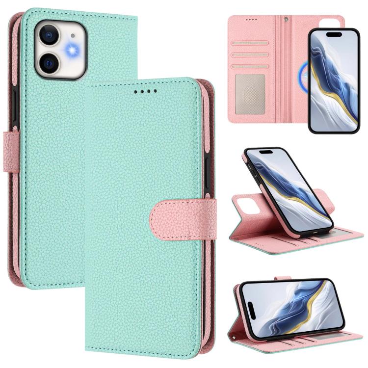 Detachable Litchi Texture Magnetic Side-Patch Vegan Leather Phone Case, For iPhone 13 Pro Max, For iPhone 13 Pro, For iPhone 13, For iPhone 12 / 12 Pro, For iPhone 12 Pro Max, For iPhone 11 Pro Max, For iPhone 11, For iPhone 11 Pro
