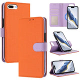 Detachable Litchi Texture Magnetic Side-Patch Vegan Leather Phone Case, For iPhone 8 Plus / 7 Plus