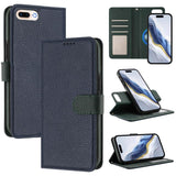Detachable Litchi Texture Magnetic Side-Patch Vegan Leather Phone Case, For iPhone 8 Plus / 7 Plus