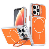 Bright Color Blocking Camera Bracket Magnetic Phone Case, For iPhone 14 Pro, For iPhone 14 Pro Max, For iPhone 13 Pro Max, For iPhone 13 Pro