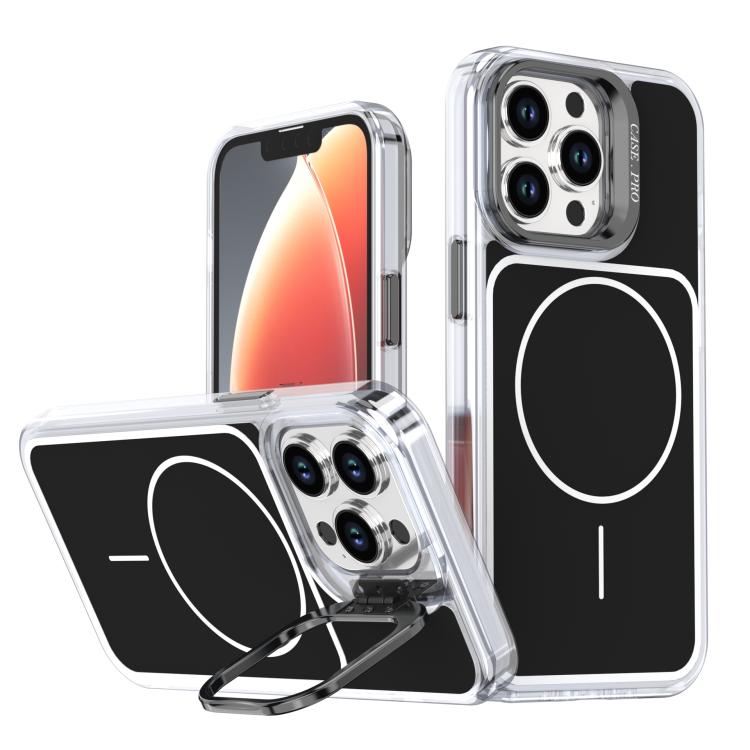 Bright Color Blocking Camera Bracket Magnetic Phone Case, For iPhone 14 Pro, For iPhone 14 Pro Max, For iPhone 13 Pro Max, For iPhone 13 Pro