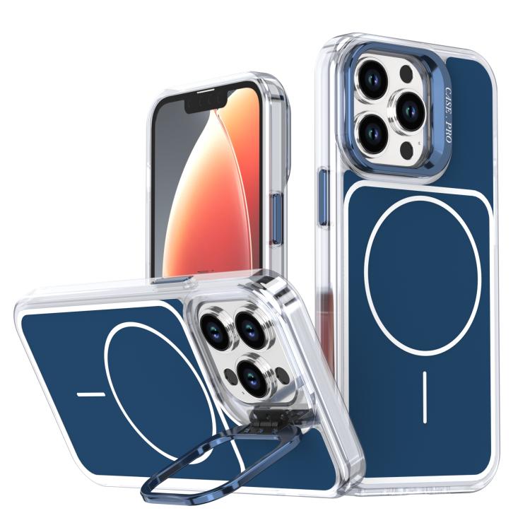 Bright Color Blocking Camera Bracket Magnetic Phone Case, For iPhone 14 Pro, For iPhone 14 Pro Max, For iPhone 13 Pro Max, For iPhone 13 Pro