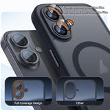 XDcase Skin Feel Magnetic Frosted Phone Case with Lens Film, For iPhone 17 Pro Max, For iPhone 17 Pro, For iPhone 17, For iPhone Air
