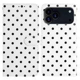 Small Dots Pattern Vegan Leather Phone Case, For iPhone 17e / 16e, For iPhone 17 Pro Max, For iPhone 17 Pro, For iPhone 17, For iPhone Air, For iPhone 16 Pro Max, For iPhone 16 Pro, For iPhone 16 Plus