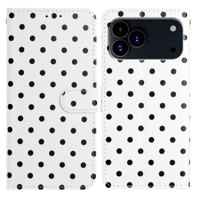 Small Dots Pattern Vegan Leather Phone Case, For iPhone 17e / 16e, For iPhone 17 Pro Max, For iPhone 17 Pro, For iPhone 17, For iPhone Air, For iPhone 16 Pro Max, For iPhone 16 Pro, For iPhone 16 Plus