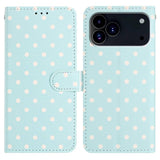Small Dots Pattern Vegan Leather Phone Case, For iPhone 17e / 16e, For iPhone 17 Pro Max, For iPhone 17 Pro, For iPhone 17, For iPhone Air, For iPhone 16 Pro Max, For iPhone 16 Pro, For iPhone 16 Plus