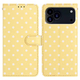 Small Dots Pattern Vegan Leather Phone Case, For iPhone 17e / 16e, For iPhone 17 Pro Max, For iPhone 17 Pro, For iPhone 17, For iPhone Air, For iPhone 16 Pro Max, For iPhone 16 Pro, For iPhone 16 Plus