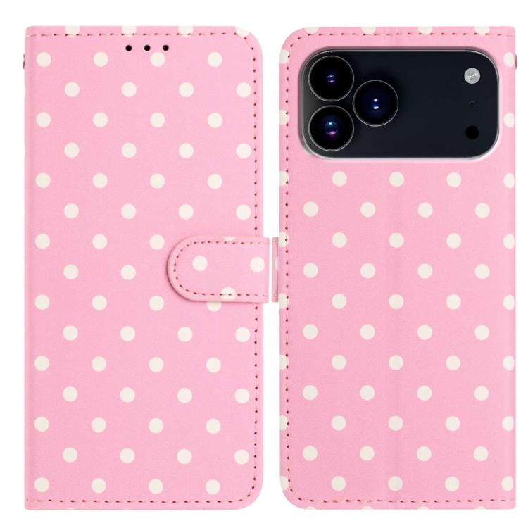 Small Dots Pattern Vegan Leather Phone Case, For iPhone 17e / 16e, For iPhone 17 Pro Max, For iPhone 17 Pro, For iPhone 17, For iPhone Air, For iPhone 16 Pro Max, For iPhone 16 Pro, For iPhone 16 Plus