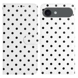 Small Dots Pattern Vegan Leather Phone Case, For iPhone 17e / 16e, For iPhone 17 Pro Max, For iPhone 17 Pro, For iPhone 17, For iPhone Air, For iPhone 16 Pro Max, For iPhone 16 Pro, For iPhone 16 Plus