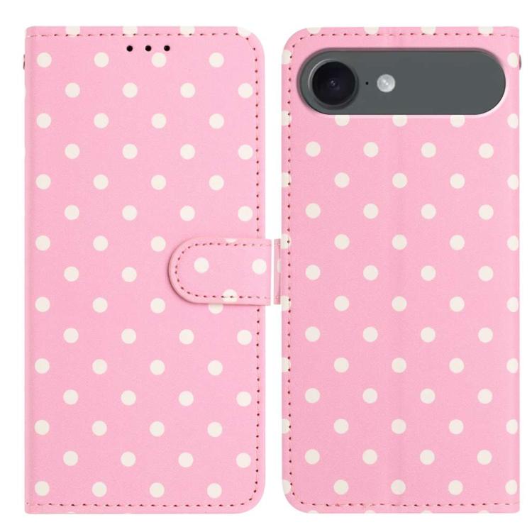 Small Dots Pattern Vegan Leather Phone Case, For iPhone 17e / 16e, For iPhone 17 Pro Max, For iPhone 17 Pro, For iPhone 17, For iPhone Air, For iPhone 16 Pro Max, For iPhone 16 Pro, For iPhone 16 Plus