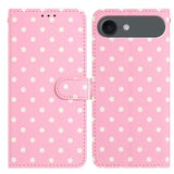 Small Dots Pattern Vegan Leather Phone Case, For iPhone 17e / 16e, For iPhone 17 Pro Max, For iPhone 17 Pro, For iPhone 17, For iPhone Air, For iPhone 16 Pro Max, For iPhone 16 Pro, For iPhone 16 Plus