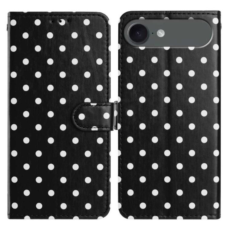 Small Dots Pattern Vegan Leather Phone Case, For iPhone 17e / 16e, For iPhone 17 Pro Max, For iPhone 17 Pro, For iPhone 17, For iPhone Air, For iPhone 16 Pro Max, For iPhone 16 Pro, For iPhone 16 Plus