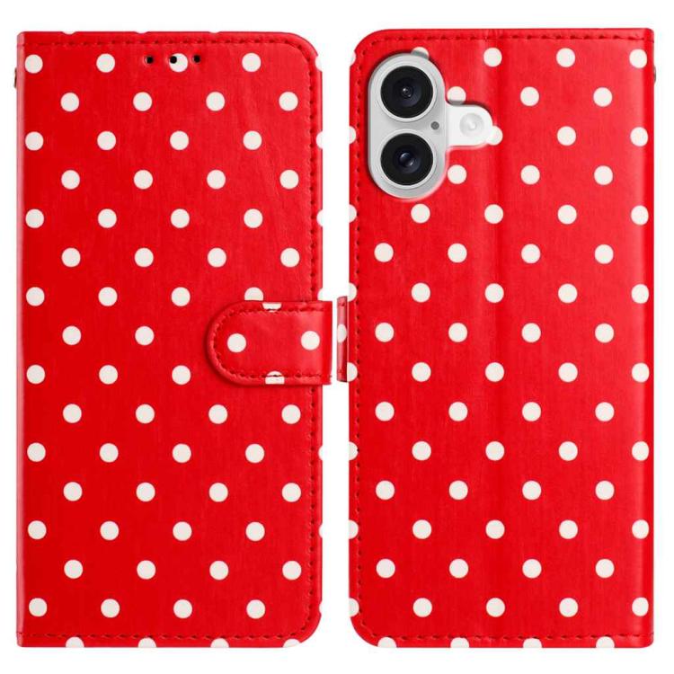 Small Dots Pattern Vegan Leather Phone Case, For iPhone 17e / 16e, For iPhone 17 Pro Max, For iPhone 17 Pro, For iPhone 17, For iPhone Air, For iPhone 16 Pro Max, For iPhone 16 Pro, For iPhone 16 Plus