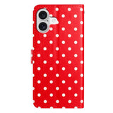 Small Dots Pattern Vegan Leather Phone Case, For iPhone 16, For iPhone 15 Pro Max, For iPhone 15 Pro, For iPhone 15 Plus, For iPhone 15, For iPhone 14 Plus, For iPhone 14, For iPhone 14 Pro