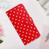 Small Dots Pattern Vegan Leather Phone Case, For iPhone 16, For iPhone 15 Pro Max, For iPhone 15 Pro, For iPhone 15 Plus, For iPhone 15, For iPhone 14 Plus, For iPhone 14, For iPhone 14 Pro