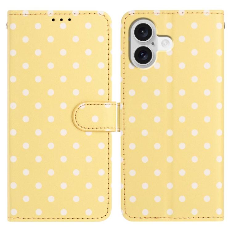 Small Dots Pattern Vegan Leather Phone Case, For iPhone 16, For iPhone 15 Pro Max, For iPhone 15 Pro, For iPhone 15 Plus, For iPhone 15, For iPhone 14 Plus, For iPhone 14, For iPhone 14 Pro
