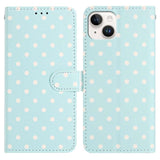 Small Dots Pattern Vegan Leather Phone Case, For iPhone 16, For iPhone 15 Pro Max, For iPhone 15 Pro, For iPhone 15 Plus, For iPhone 15, For iPhone 14 Plus, For iPhone 14, For iPhone 14 Pro
