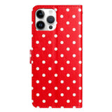 Small Dots Pattern Vegan Leather Phone Case, For iPhone 14 Pro Max, For iPhone SE 2022 / SE 2020 / 7 / 8, For iPhone 13 Pro Max, For iPhone 13 Pro, For iPhone 13, For iPhone 13 mini, For iPhone 12 Pro Max, For iPhone 12 / 12 Pro