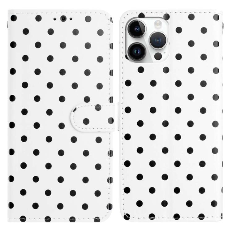 Small Dots Pattern Vegan Leather Phone Case, For iPhone 14 Pro Max, For iPhone SE 2022 / SE 2020 / 7 / 8, For iPhone 13 Pro Max, For iPhone 13 Pro, For iPhone 13, For iPhone 13 mini, For iPhone 12 Pro Max, For iPhone 12 / 12 Pro