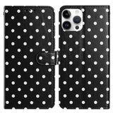 Small Dots Pattern Vegan Leather Phone Case, For iPhone 14 Pro Max, For iPhone SE 2022 / SE 2020 / 7 / 8, For iPhone 13 Pro Max, For iPhone 13 Pro, For iPhone 13, For iPhone 13 mini, For iPhone 12 Pro Max, For iPhone 12 / 12 Pro