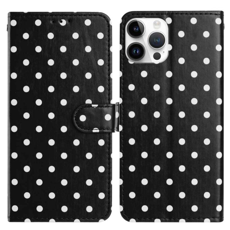 Small Dots Pattern Vegan Leather Phone Case, For iPhone 14 Pro Max, For iPhone SE 2022 / SE 2020 / 7 / 8, For iPhone 13 Pro Max, For iPhone 13 Pro, For iPhone 13, For iPhone 13 mini, For iPhone 12 Pro Max, For iPhone 12 / 12 Pro