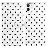 Small Dots Pattern Vegan Leather Phone Case, For iPhone 11 Pro Max, For iPhone 11, For iPhone 11 Pro, For iPhone X / XS, For iPhone XR, For iPhone XS Max, For iPhone 8 Plus / 7 Plus