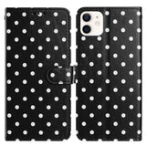 Small Dots Pattern Vegan Leather Phone Case, For iPhone 11 Pro Max, For iPhone 11, For iPhone 11 Pro, For iPhone X / XS, For iPhone XR, For iPhone XS Max, For iPhone 8 Plus / 7 Plus