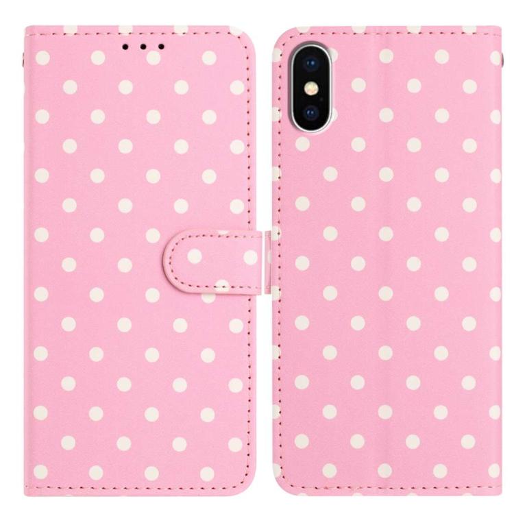 Small Dots Pattern Vegan Leather Phone Case, For iPhone 11 Pro Max, For iPhone 11, For iPhone 11 Pro, For iPhone X / XS, For iPhone XR, For iPhone XS Max, For iPhone 8 Plus / 7 Plus