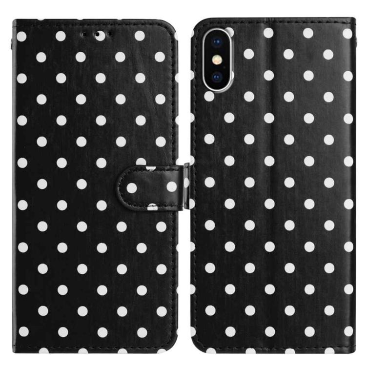 Small Dots Pattern Vegan Leather Phone Case, For iPhone 11 Pro Max, For iPhone 11, For iPhone 11 Pro, For iPhone X / XS, For iPhone XR, For iPhone XS Max, For iPhone 8 Plus / 7 Plus