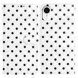 Small Dots Pattern Vegan Leather Phone Case, For iPhone 11 Pro Max, For iPhone 11, For iPhone 11 Pro, For iPhone X / XS, For iPhone XR, For iPhone XS Max, For iPhone 8 Plus / 7 Plus