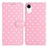 Small Dots Pattern Vegan Leather Phone Case, For iPhone 11 Pro Max, For iPhone 11, For iPhone 11 Pro, For iPhone X / XS, For iPhone XR, For iPhone XS Max, For iPhone 8 Plus / 7 Plus