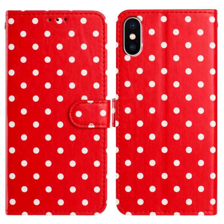 Small Dots Pattern Vegan Leather Phone Case, For iPhone 11 Pro Max, For iPhone 11, For iPhone 11 Pro, For iPhone X / XS, For iPhone XR, For iPhone XS Max, For iPhone 8 Plus / 7 Plus