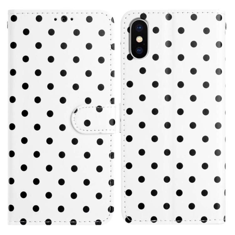 Small Dots Pattern Vegan Leather Phone Case, For iPhone 11 Pro Max, For iPhone 11, For iPhone 11 Pro, For iPhone X / XS, For iPhone XR, For iPhone XS Max, For iPhone 8 Plus / 7 Plus
