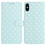 Small Dots Pattern Vegan Leather Phone Case, For iPhone 11 Pro Max, For iPhone 11, For iPhone 11 Pro, For iPhone X / XS, For iPhone XR, For iPhone XS Max, For iPhone 8 Plus / 7 Plus