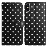 Small Dots Pattern Vegan Leather Phone Case, For iPhone 11 Pro Max, For iPhone 11, For iPhone 11 Pro, For iPhone X / XS, For iPhone XR, For iPhone XS Max, For iPhone 8 Plus / 7 Plus