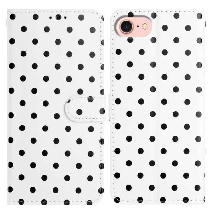 Small Dots Pattern Vegan Leather Phone Case, For iPhone 17e / 16e, For iPhone 17 Pro Max, For iPhone 17 Pro, For iPhone 17, For iPhone Air, For iPhone 16 Pro Max, For iPhone 16 Pro, For iPhone 16 Plus