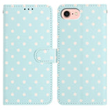 Small Dots Pattern Vegan Leather Phone Case, For iPhone 17e / 16e, For iPhone 17 Pro Max, For iPhone 17 Pro, For iPhone 17, For iPhone Air, For iPhone 16 Pro Max, For iPhone 16 Pro, For iPhone 16 Plus