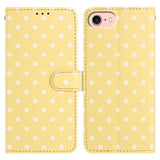 Small Dots Pattern Vegan Leather Phone Case, For iPhone 17e / 16e, For iPhone 17 Pro Max, For iPhone 17 Pro, For iPhone 17, For iPhone Air, For iPhone 16 Pro Max, For iPhone 16 Pro, For iPhone 16 Plus